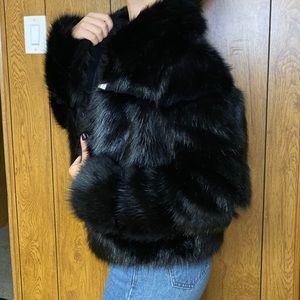 Black Faux Fur Coat